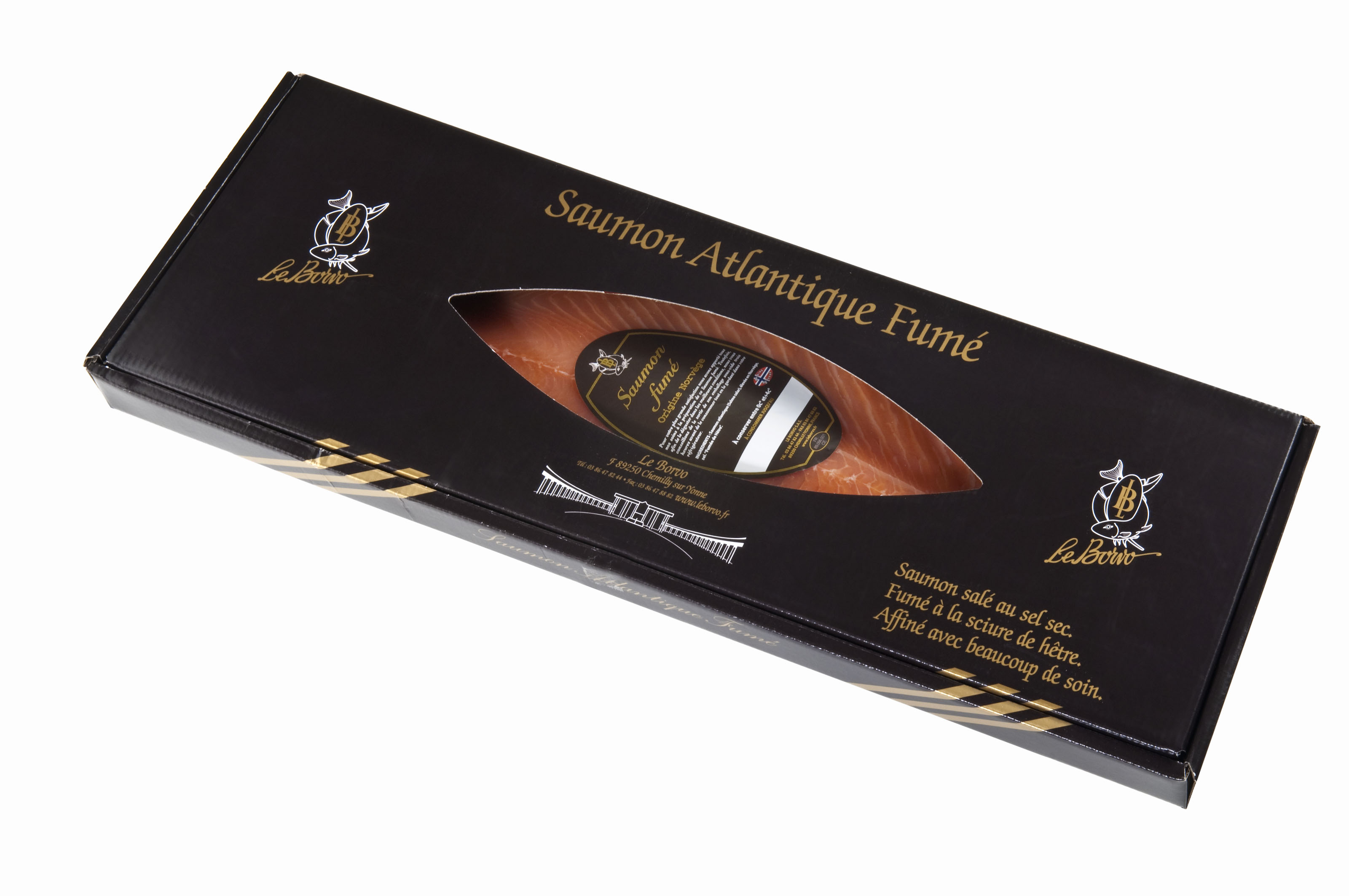 SAUMON ATLANTIQUE FUME ORIGINE NORVEGE TRANCHE MACHINE SANS PEAU PIECE DE 1KG